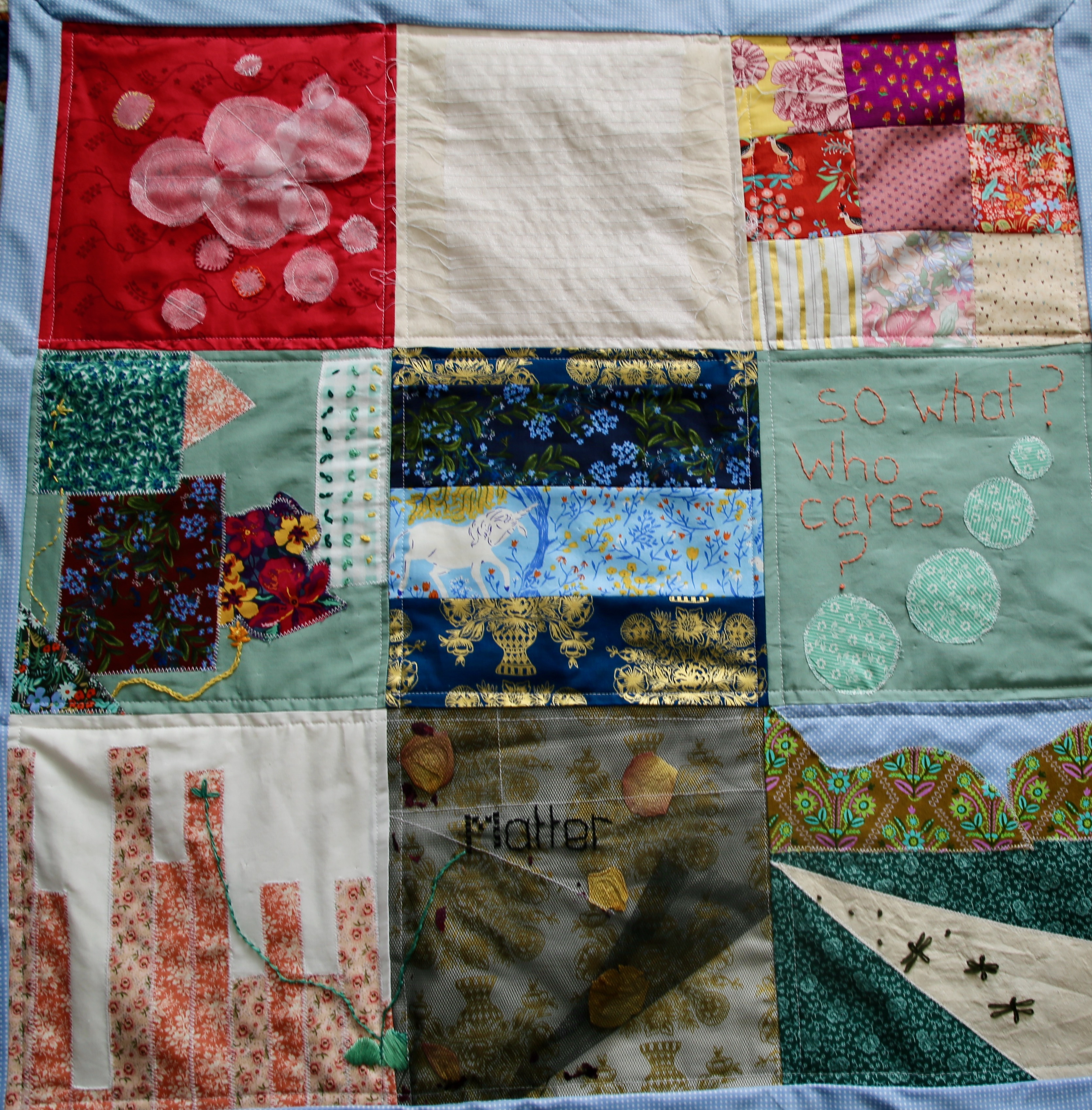 Stitchers Sayings Deconstructed Quilt Topper