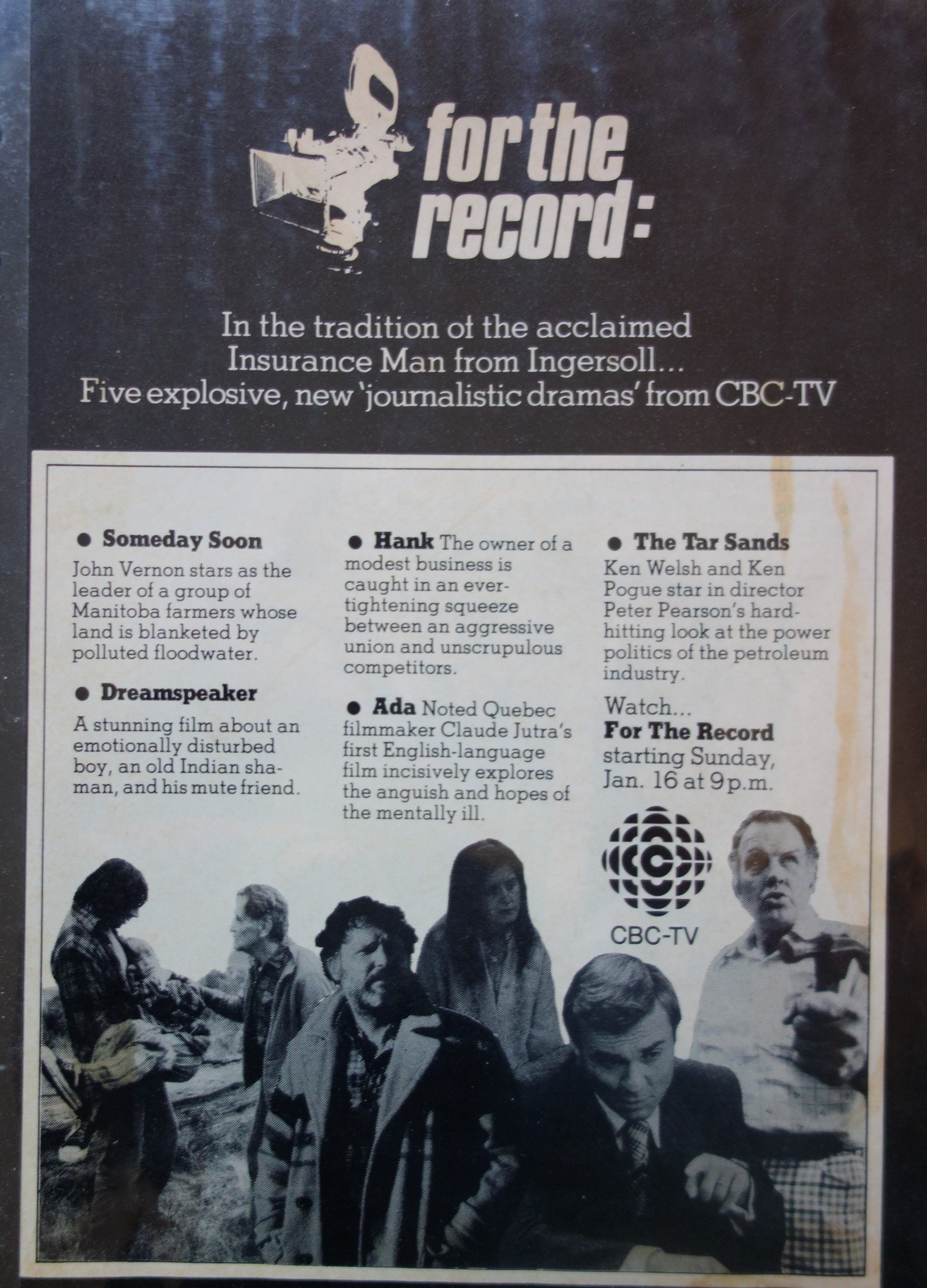 Figure 2: For the Record Advertisement, 1977